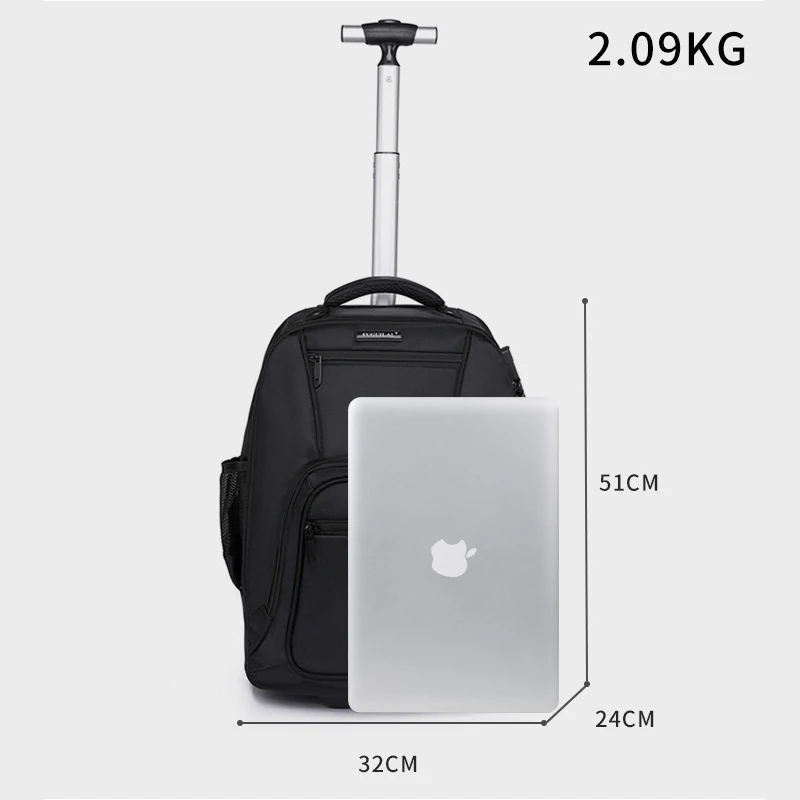 Men Travel trolley Backpack Bag Trolley bags With wheels wheeled Backpack Oxford Business bag Suitcase Laptop Rolling Luggage