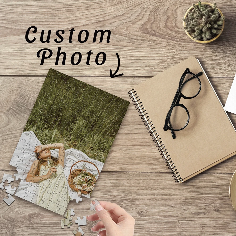 35/300/500/1073pcs Personalized Custom Photo Puzzle Selfie Photo DIY Photo Puzzle Portrait Handmade Birthday Gift Upload Photo