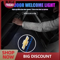 1/2/4pcs Car Door Welcome Lights Led Wireless Projector Lamp For Chevrolet Cruze Lacetti Captiva SS Z71 Equinox Trax Impala Spar