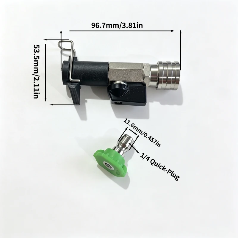 High Pressure Washer Ball Valve Kit and 5 Spray Nozzles, Convert Water Hose into Nozzle Tips, for Karcher Bosch Nilfisk Lavor