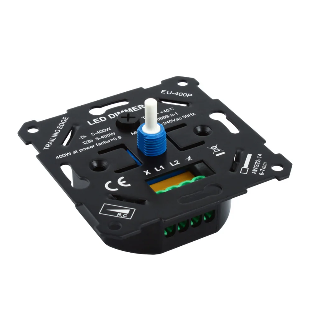 400W LED Dimmer Switch 3-35W Smooth Control For Surface Mount Programmable Black For Home For Lighting Electrical Supplies