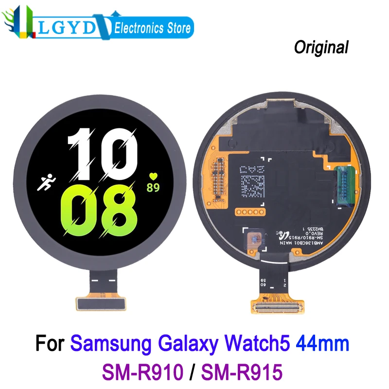 1.4-inch Super AMOLED Screen For Samsung Galaxy Watch5 44mm SM-R910 SM-R915 Watch LCD Display Full Assembly Replacement Part