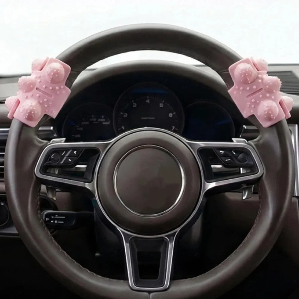 

Soft Silicone Steering Wheel Wrap Dense Raised Particles Flexible Wrap Structure Massage Steering Wheel Wrap