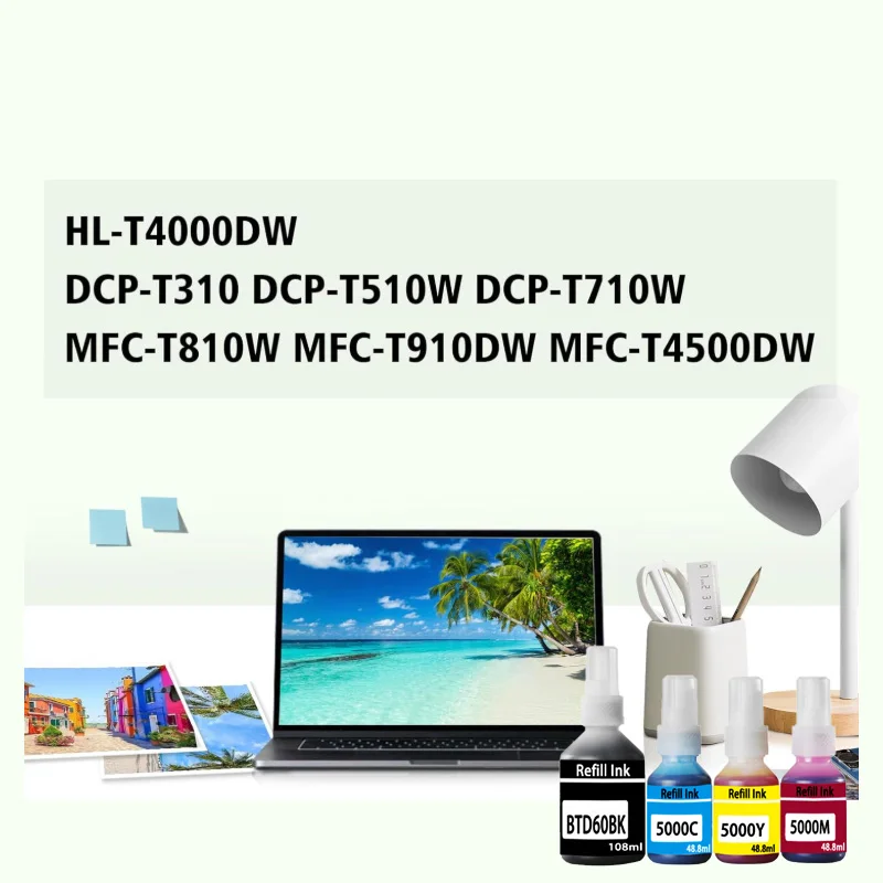 For Brother BTD60BK  BT5000 dye ink Refill Ink kit for Brother DCP-T300 T310/DCP-T500W/DCP-T700W/T800W T220/T226/T300 printer view 2