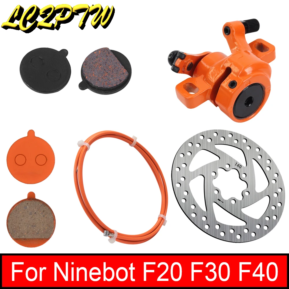 Aluminium Alloy Brakes for Ninebot F20 F30 F40 Electric Scooter Cable Hydraulic Disc Brake Rear Wheel 140MM Disc Replacement