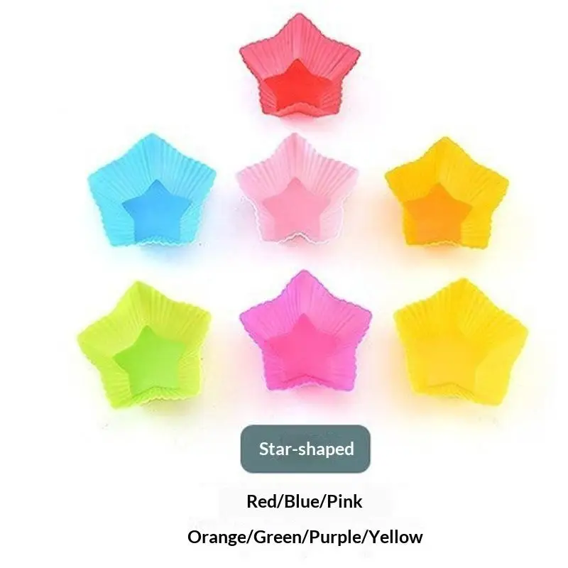 3Pcs Silicone Cupcake Mold Reusable Nonstick Muffin Baking Moulds Cupcake Liner Bakeware Kitchen Baking Accessories