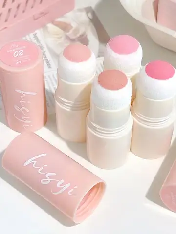 HISYI Yunrou Soft Fog Blush Stick - Energetic and Bouncy, Korean Style, Brightening, Dual-Use for Lips and Cheeks