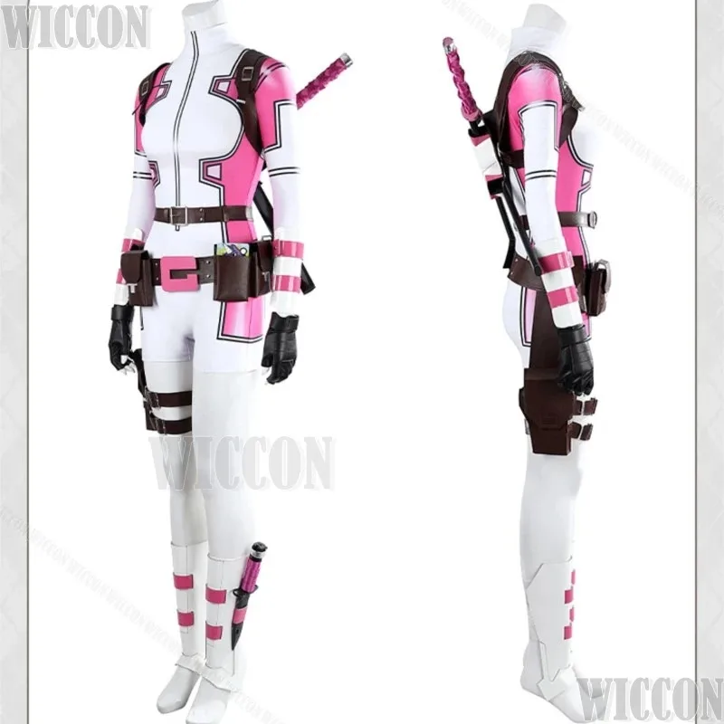 

dd12Gwen Poole Pool аниме игра Forttnnitte Ghost косплей костюм розовый комбинезон обувь для женщин и девочек Хэллоуин ролевая игра Customiz