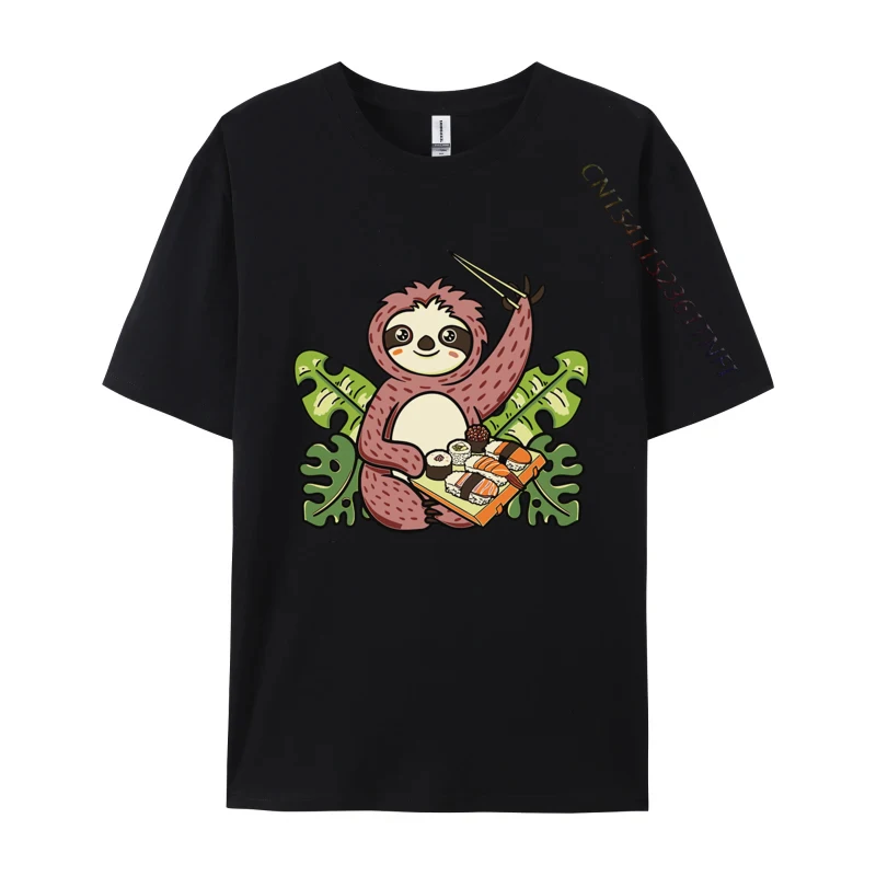 Sushi Sloth Japanese Dish Cuisine Food T Shirts Graphic Tshirt Hip Hop T Shirt Homme Designer T Shirt Men