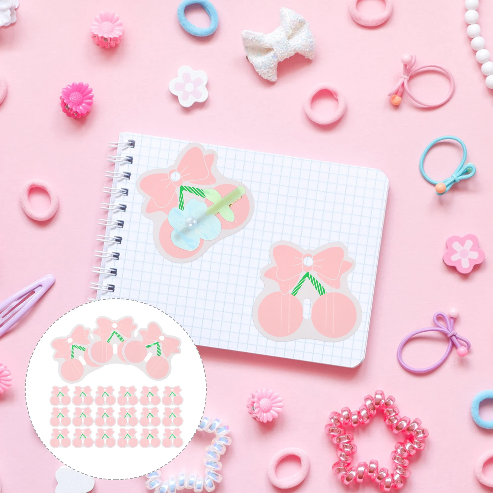 

200pcs Barrettes Card Headdress Display Cards Hair Jewelry Holder Hair Clip Cards Durable Paperboard Craft Accessories Earring