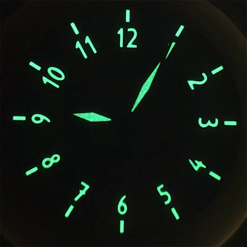 29mm Pilot Style Watch Dial and Hand Sets Black Blue Green White Dial C3 Green Luminous Fit NH35 NH36 2813 ETA PT Movement Watch