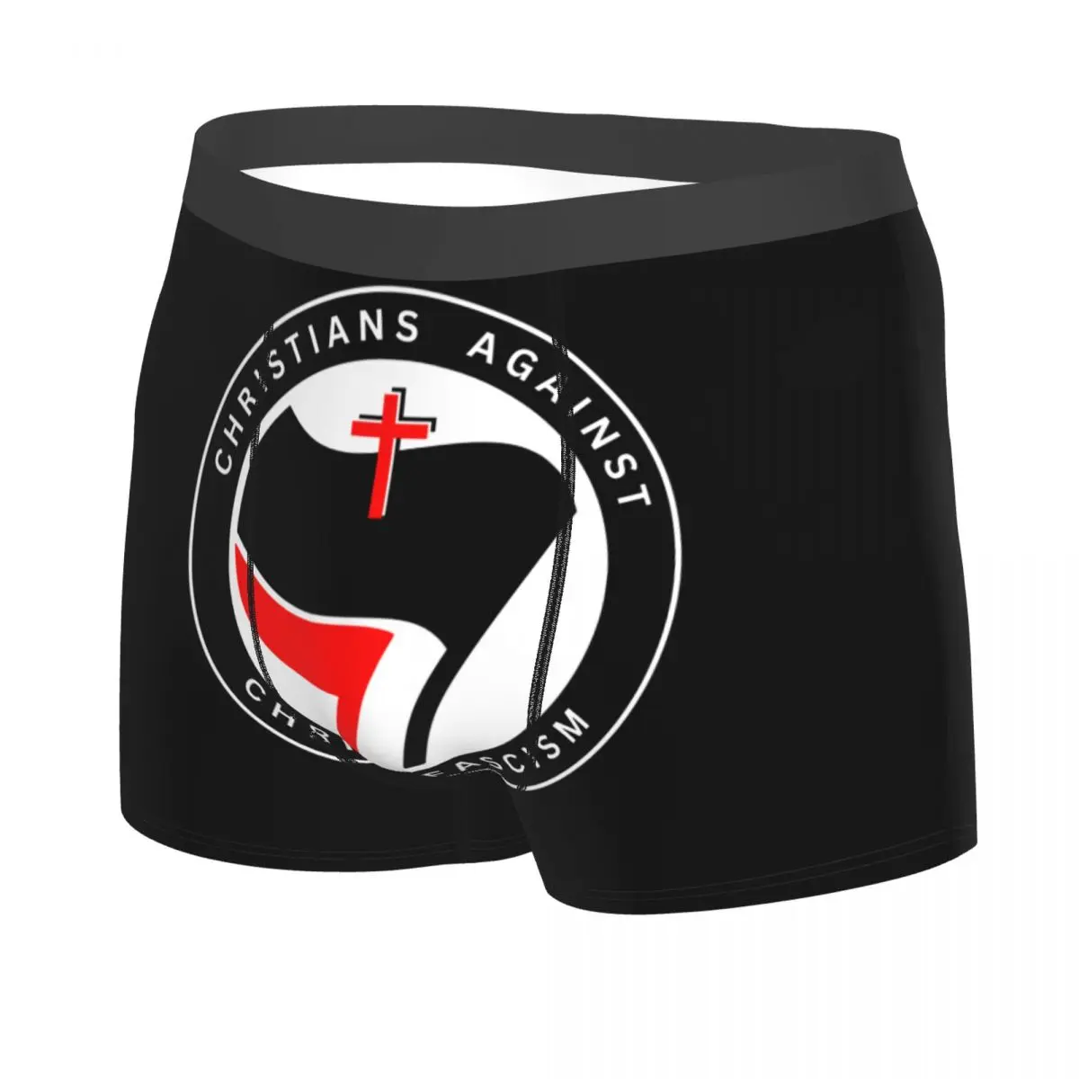 Novelty Antifaschistische Aktion Antifa Boxers Shorts Underpants Male Breathbale Briefs Underwear