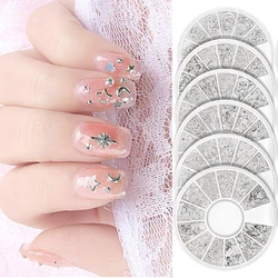 1Box Silver Moon Star Metal Rivet 3d Nail Charms Metallic Nails Alloy Jewelry Studs Manicure Nail Art Decoration Accessories