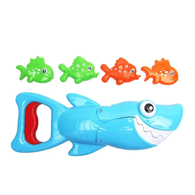 Shark Grabber Fish Baby Bathtub Bath Toys Toddler Interactive Swiming Pool Fishing Tool Outdoor Beach Water Toy Gifts for Boy