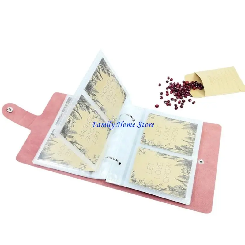 

P0UF Portables Gardening Semina Catalog Book Features Interchangeable Pages and Durability PU Construction