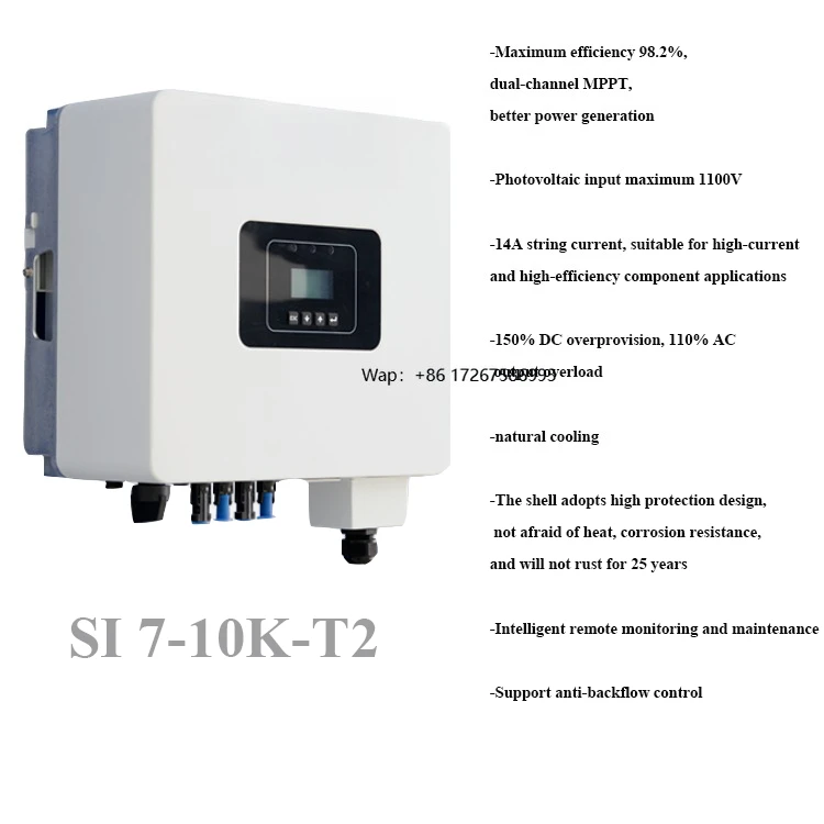 Inverter Solar 7Kw 8Kw 10Kva 10000 Watt Three Phase Solar PV Inverter