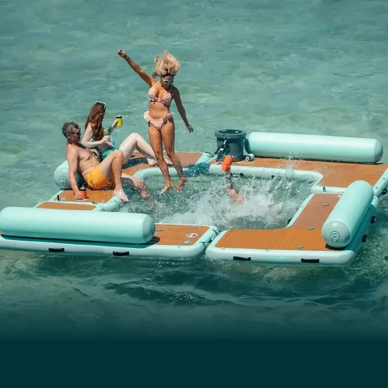 High-Quality Drop Stitch Inflatable Floating Platform Anti-Slip Yacht Dock Platform