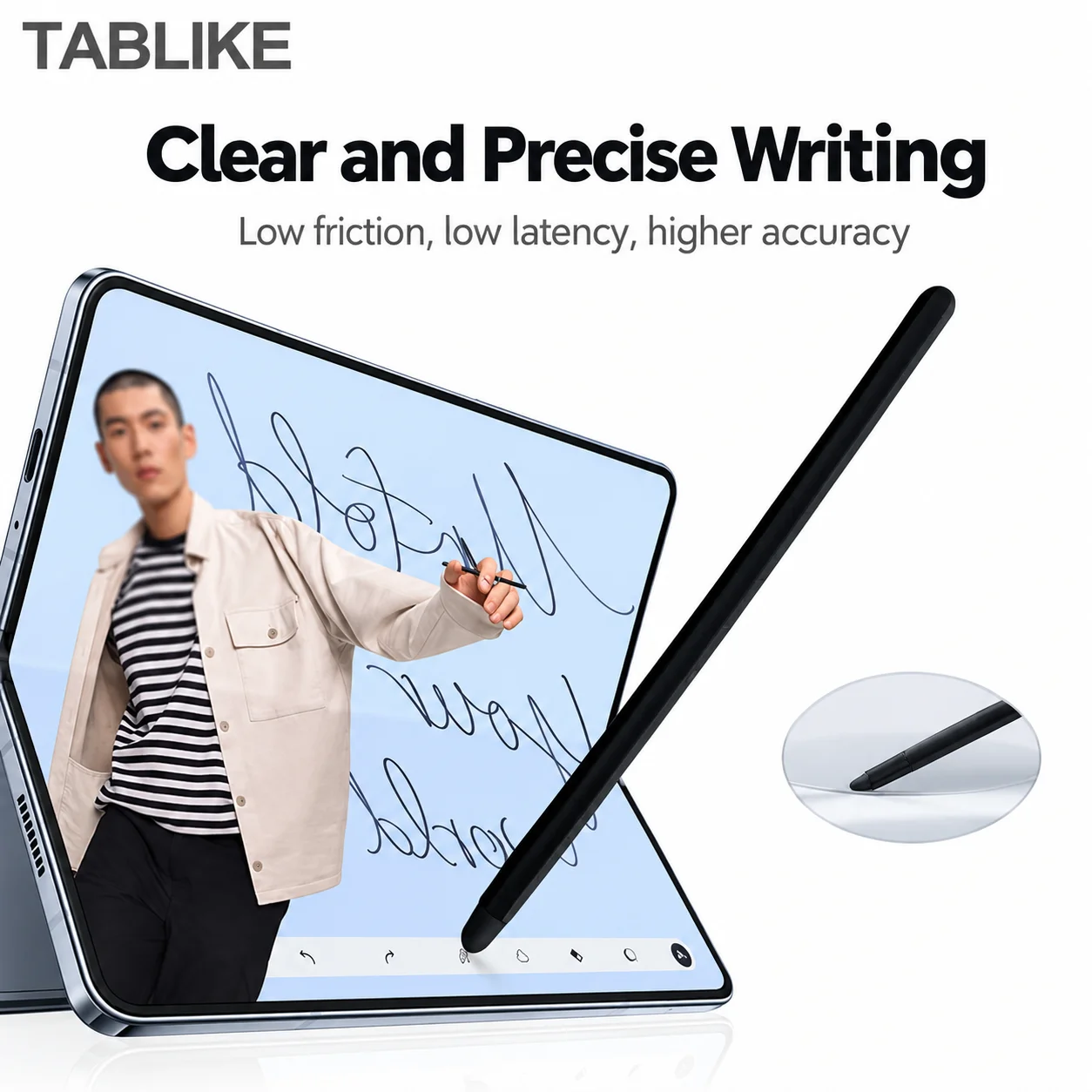 Tablike Touch Stylus Pen for Samsung Galaxy Z Fold 8/8Ultra/7 Metal Pencil Body Smooth Writing No Bluetooth