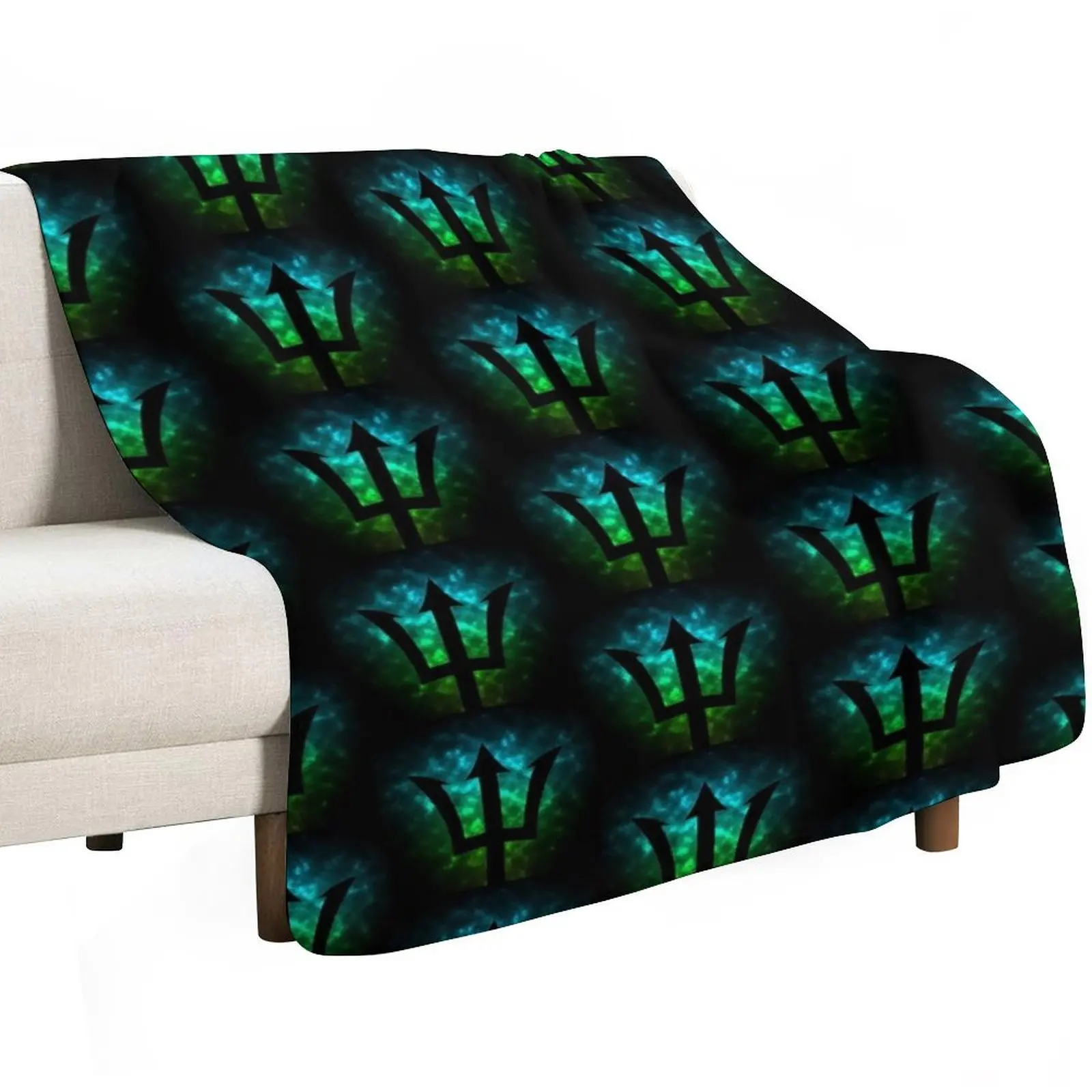 Trident / Poseidon / Percy Jackson Throw Blanket Cozy Napping Blanket Gift for Mom Dad