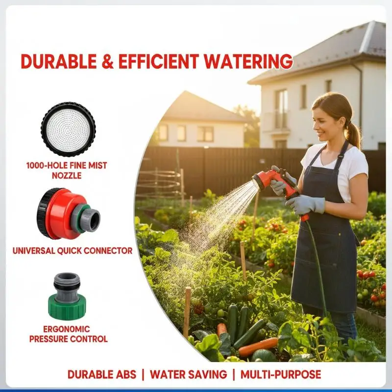 High-Pressure Shower Head With 1000 Ultra-Fine Spray Nozzles For Water Saving