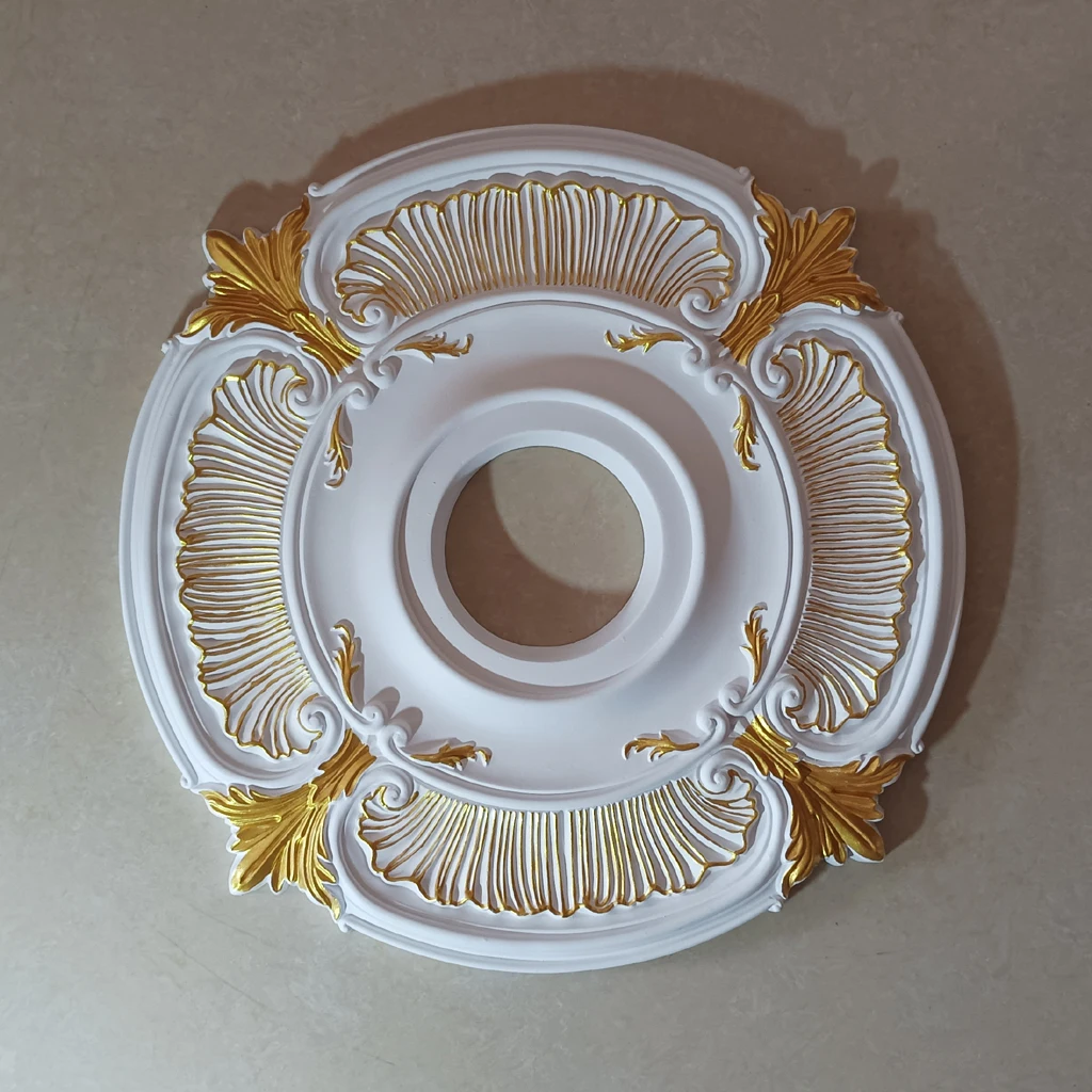 Chandelier Ceiling Plate Rosette PU Decorative Ceiling Rose Pendant Light Base Lamp Decorative Panel Wall Moulding