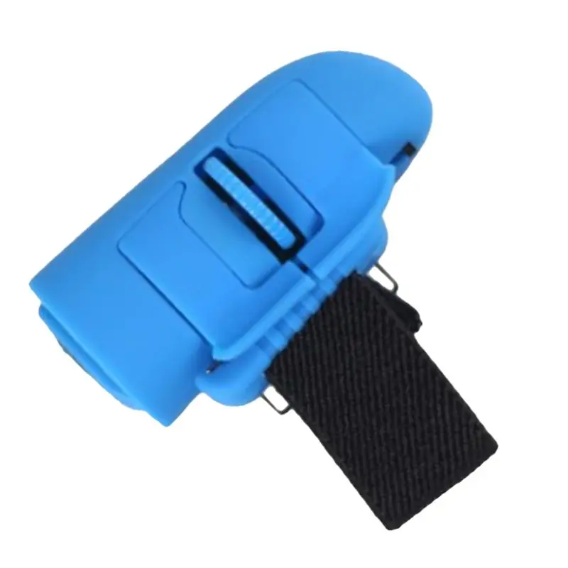 【Home-Accessories】Mini 2.4G Wireless Finger Ring Mouse Ergonomic Handheld Optical Travel Mice (Blue)
