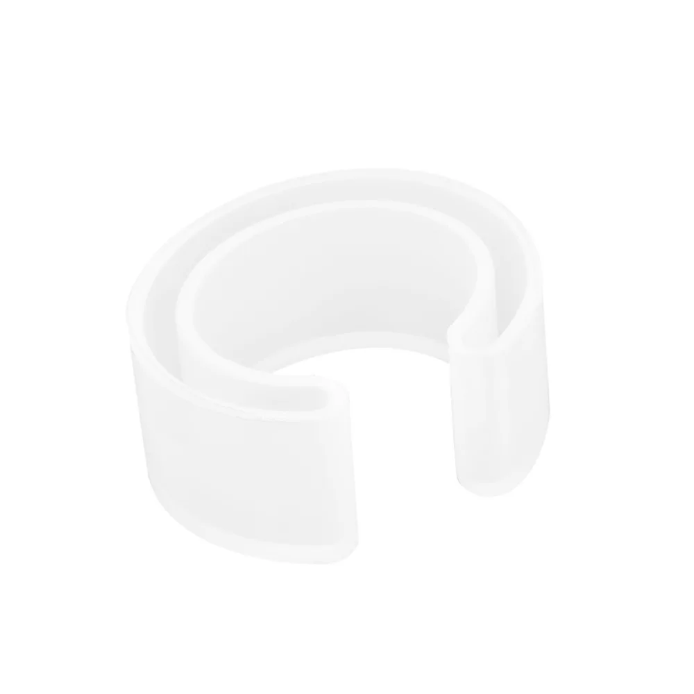 2PCS Silicone Silicone Casting Mould C Shaped Semi Open Resin Bangle Bracelet Large Clear Round Jewelry Mold Resin Casting