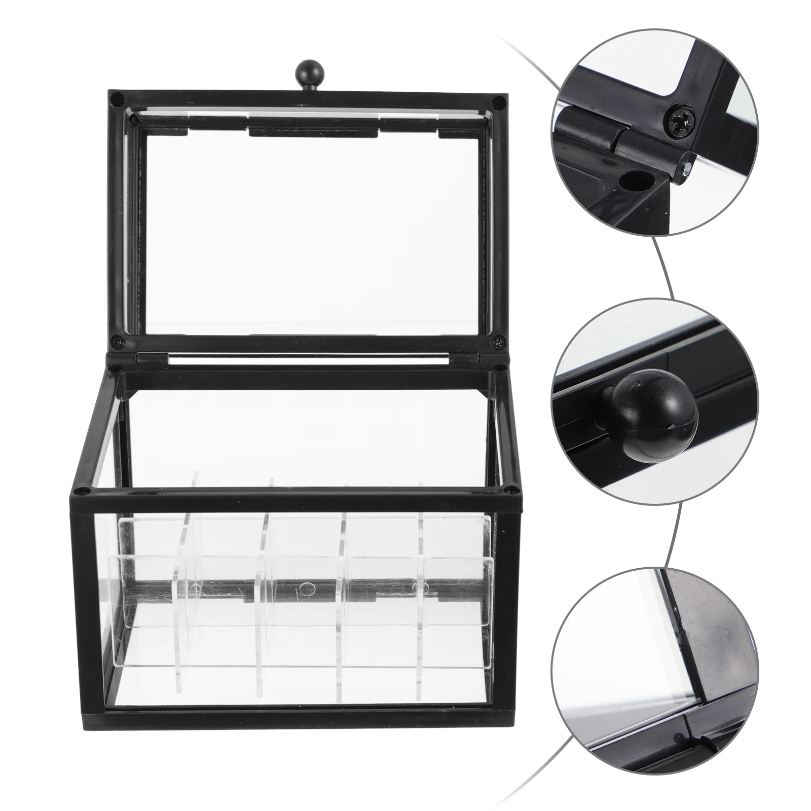 Lipstick Organizer Box Zwart Desktop Lipstick Opbergdoos Make-up Container Glans Houder Geschenken Valentijn Verjaardag