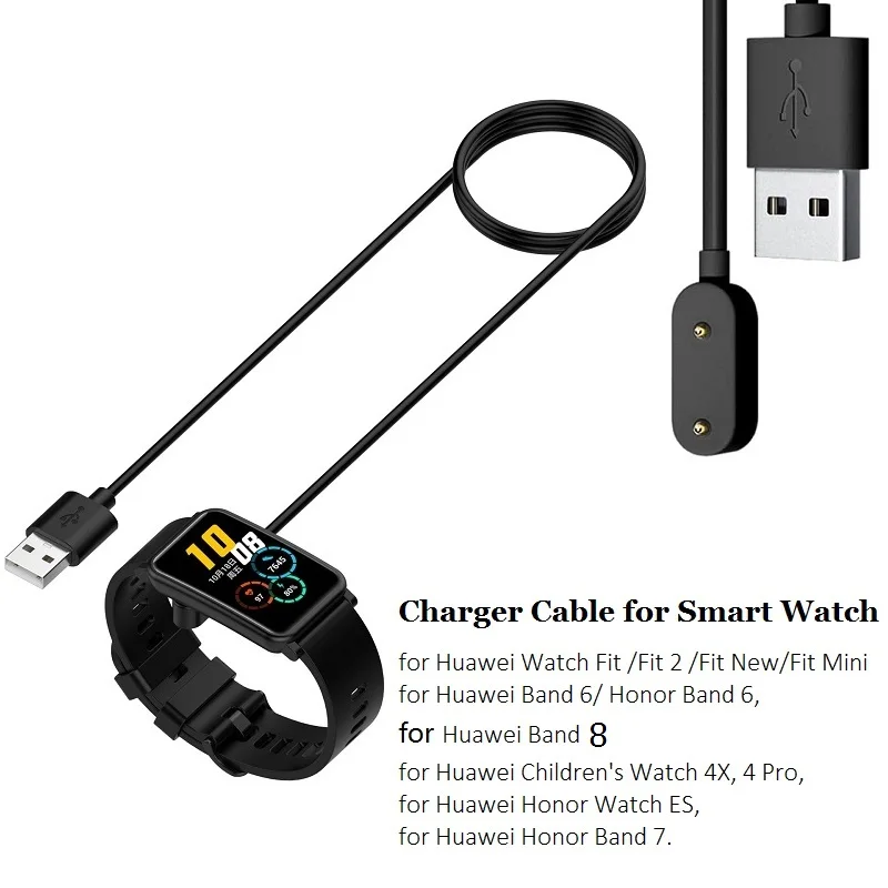 10 Chiếc Đồng Hồ Thông Minh Dây Cáp Sạc Dành Cho Huawei Honor Ban Nhạc 7/6/Phù Hợp Với 2/Phù Hợp Với Mini/phù Hợp Mới/Trẻ Em 4X USB Sạc Từ Tính Dock