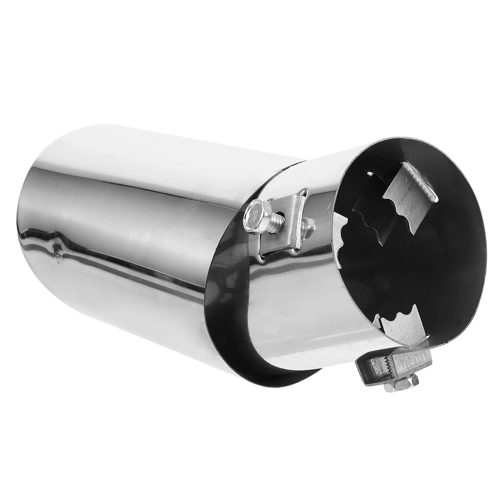 

Car Exhaust Stainless Steel Tail Pipe Curved Adapter Tip Durable Noise Reduction Car Exterior Accessories Vehicle Tail Tip