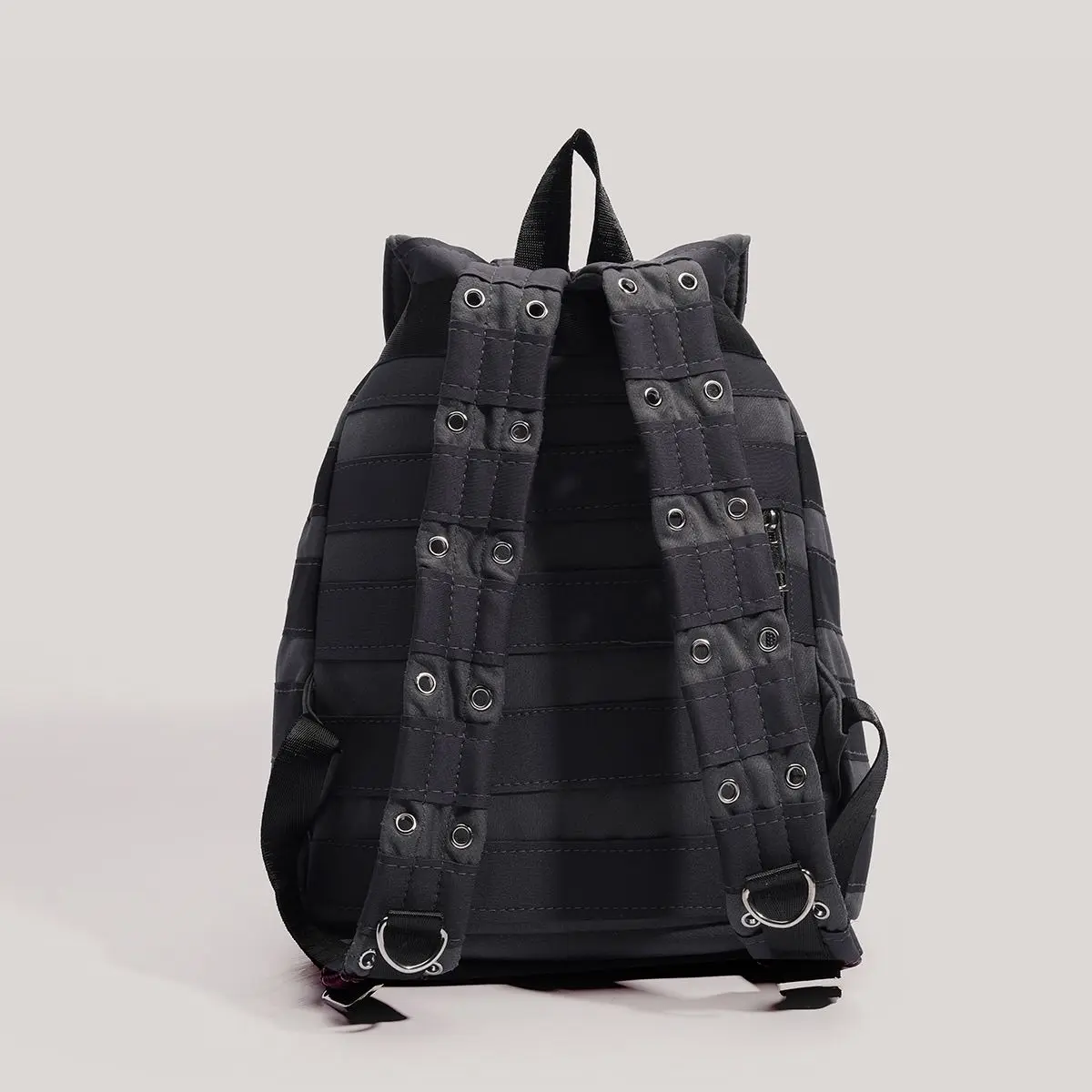 

Striped Splicing Rabbit Ears Backpack Punk Rock Patch Printed Backpacks