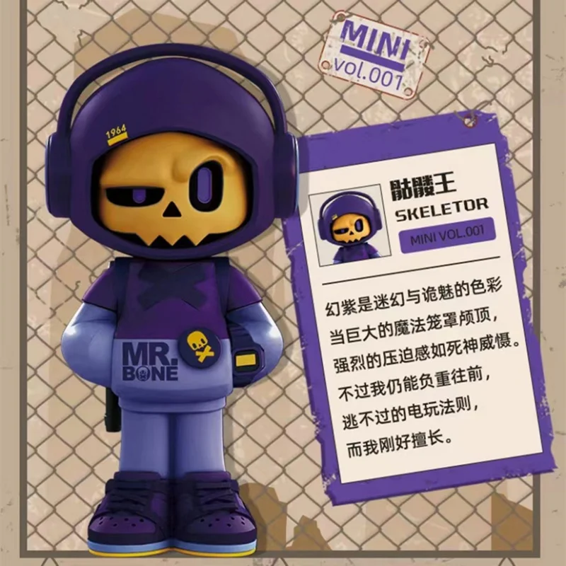 الأصلي Mr.Bone 1 الجيل صندوق أعمى صغير عمل أرقام العصرية اللعب سطح المكتب الديكور جمع تمثال حلية لعبة هدية