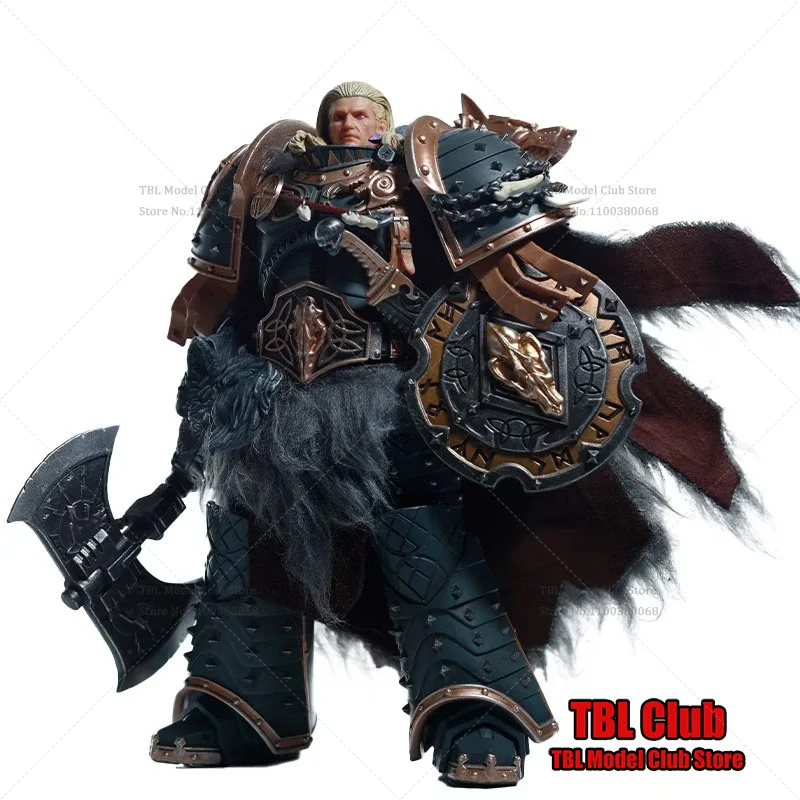 【Only Cloak】JOYTOY Warhammer 40K 1/18 Space Wolf Gene Primitive Riemann Luce Classic Grey Plush Cloak For 3.75in Action Figure