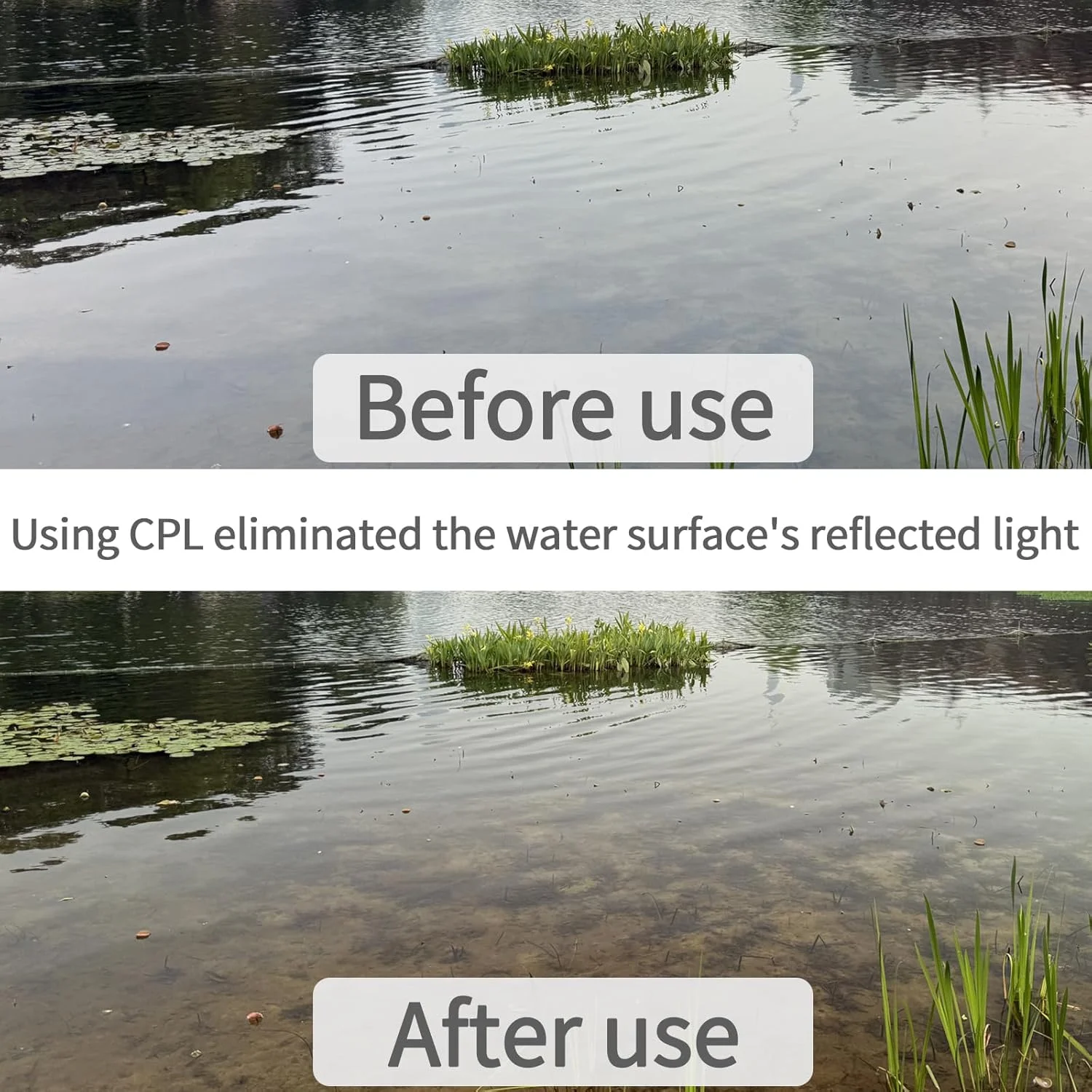 Kutou 52mmクリップオンCPLスマホカメラレンズフィルターキット円偏光板偏光フィルターiPhone 15 14 13 12 11対応