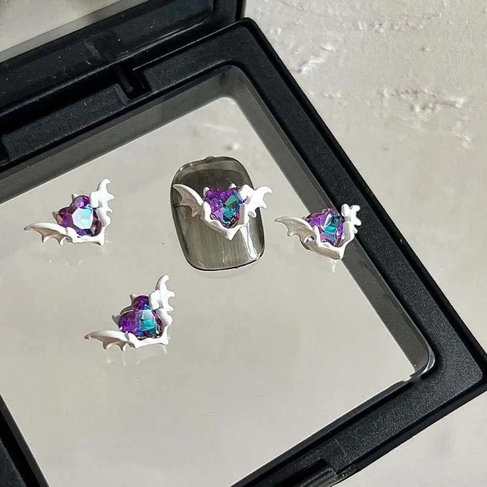 5 قطعة/المجموعة مانيكير المواد هالوين شيطان القلب مسمار زينة هالوين مسمار الفن سحر هالوين مسمار الملحقات #3