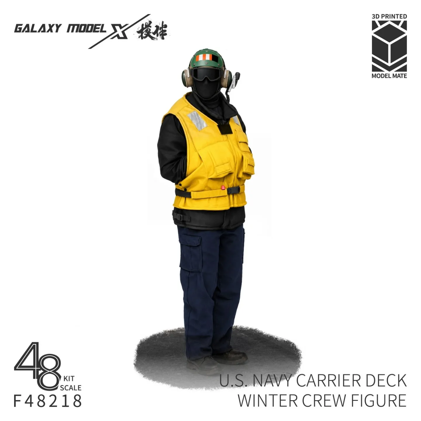 Galaxy F48218 1/48 Scale US Navy Carrier Deck Winter Crew 3D Resin Printed Model Figure Diorama Accessories