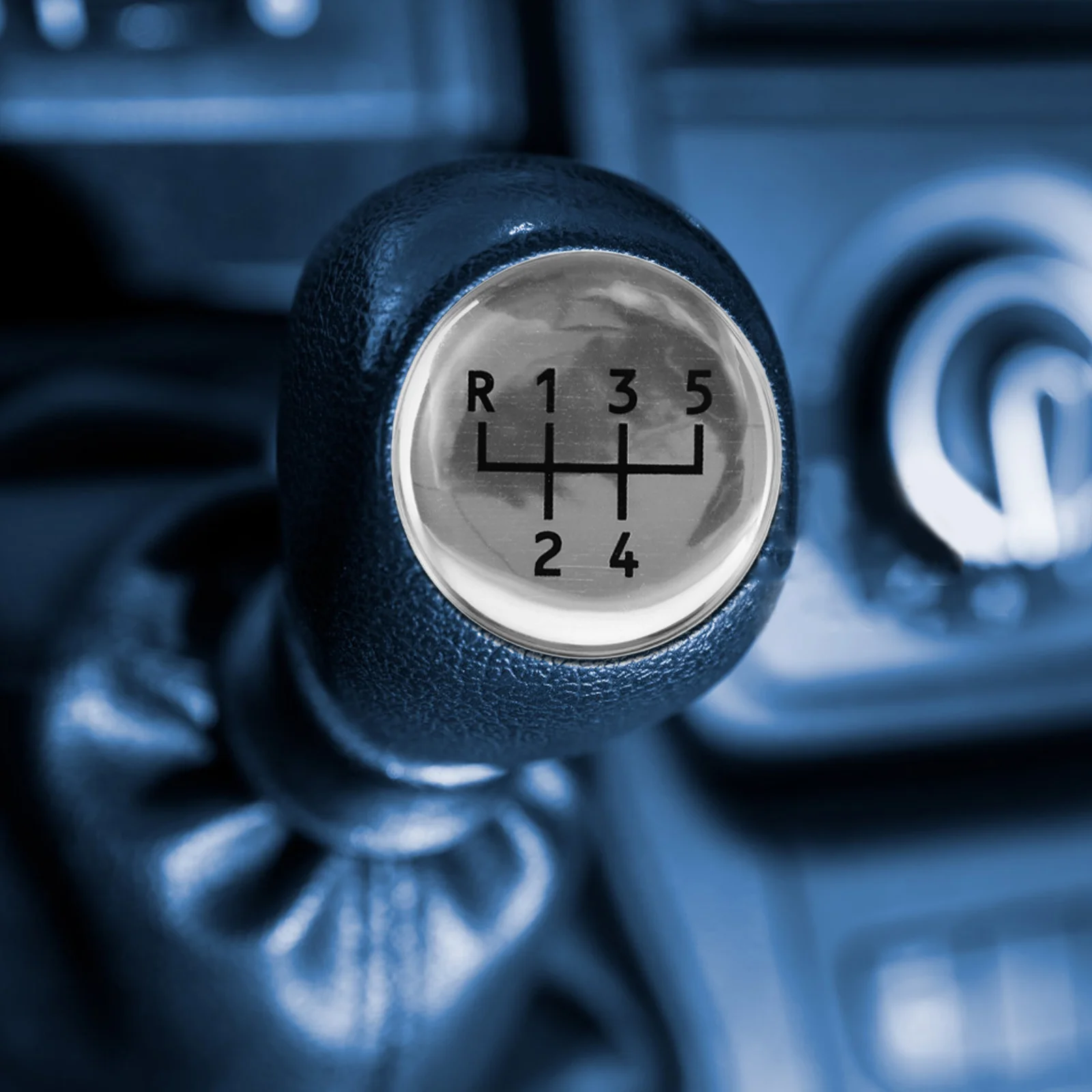 

Car Gear Shift Head Sticker 5-Speed Manual Transmission Scratch Resistant Glue Sticker Universal Fit Manual Transmission Shift