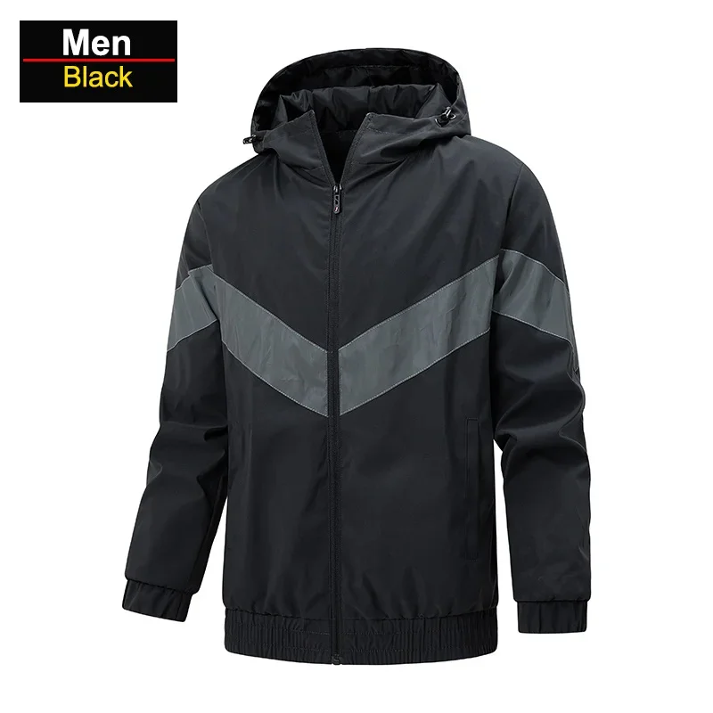 

Men's Waterproof Hiking Jacket Reflective Windproof Running Camping Fishing Hunting Trekking Jackets Men Outdoor Coats