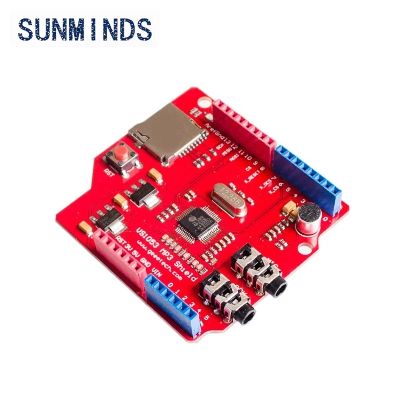 VS1053 VS1053B Stereo Audio MP3 Player Shield Record Decode Development Board Module With TF Card Slot For Arduino