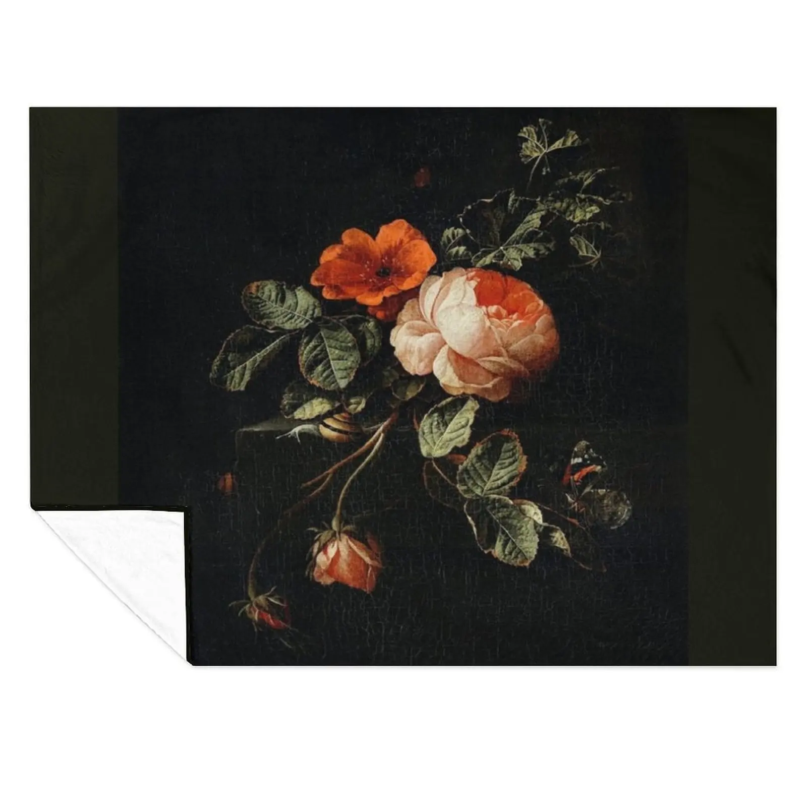 

Vintage Still Life Roses Throw Blanket Plush sofa bed Sofa Throw Luxury Brand Blankets