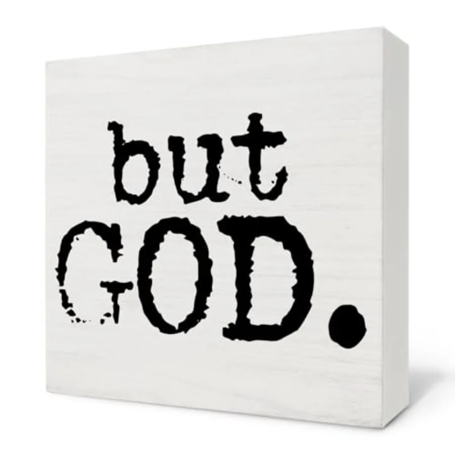 Christian Wooden Box Sign Home Office Decor