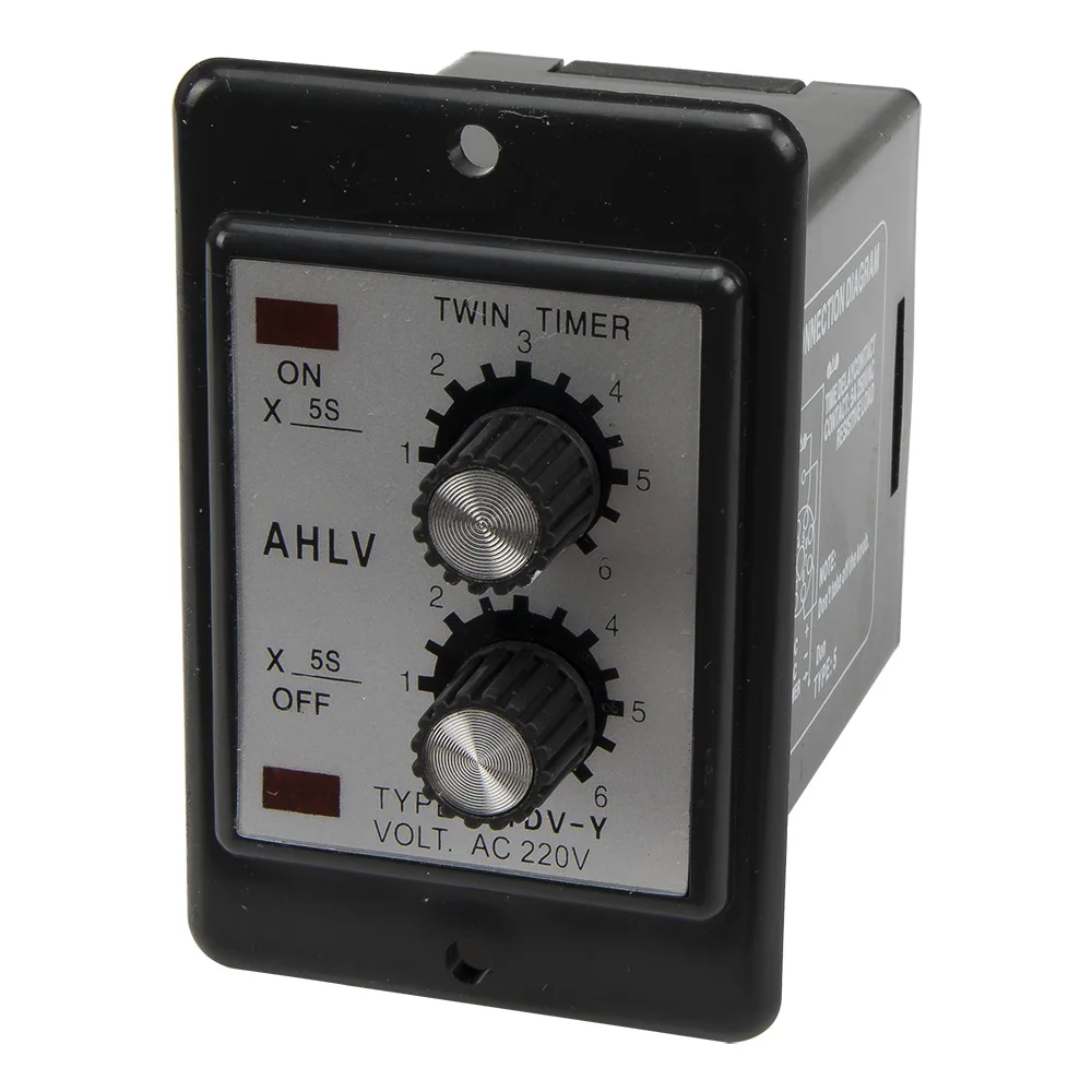 ATDV-Y AC 220V repeat cycle SPDT time relay ATDV series 220VAC twin timer 30s*30s 60s*60s 30min*30min 60min*60min