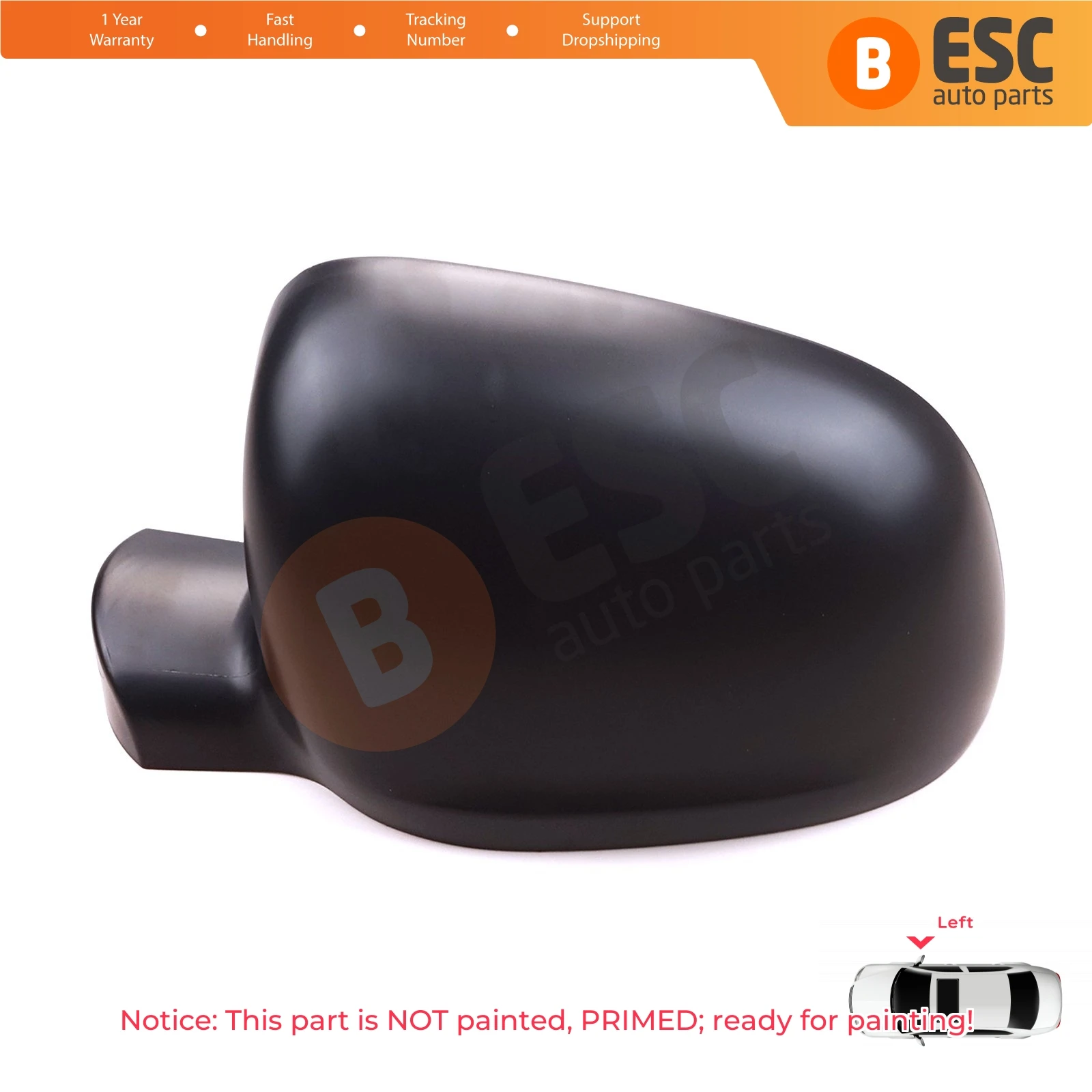 

ESP1107-1 Car Side Mirror Shell Cap Cover Left 963735075R for Renault Kangoo Mercedes Citan W415 W420 Nissan Townstar NV250