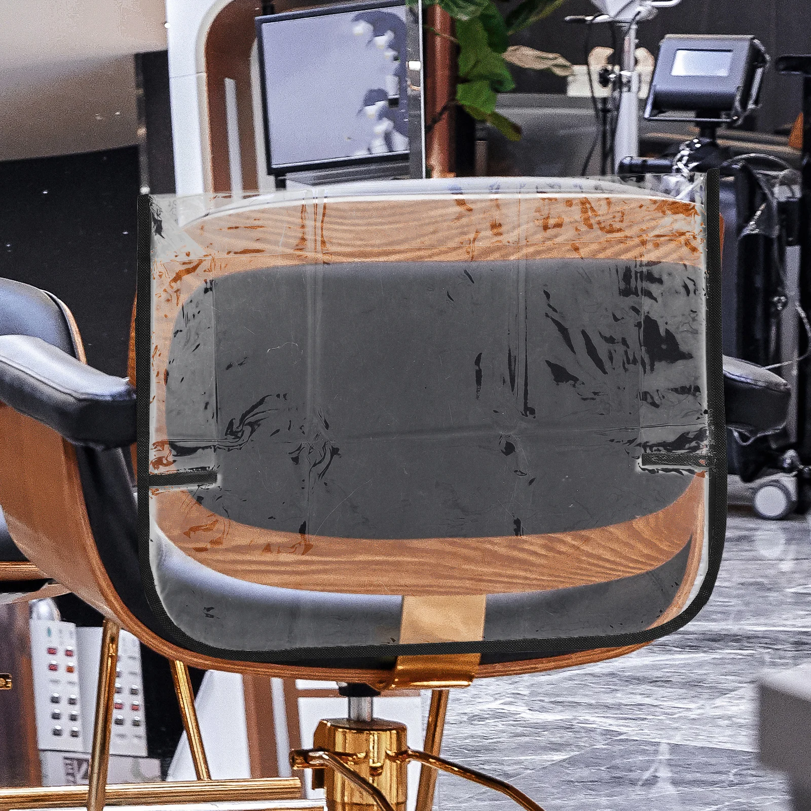 

Clear Cover For Salon Chair Back Protection Dye Resistant Universal Fit Hairdressing Styling Massage Chair Cover Protector