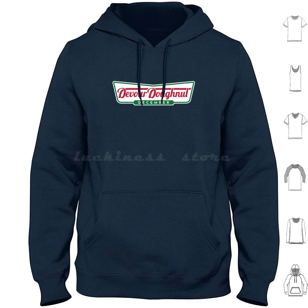 Devour Doughnut December Filled Hoodies Long Sleeve Devour Doughnut Donut Destroy December Vtuber Nut Nuts Ddd Nnn