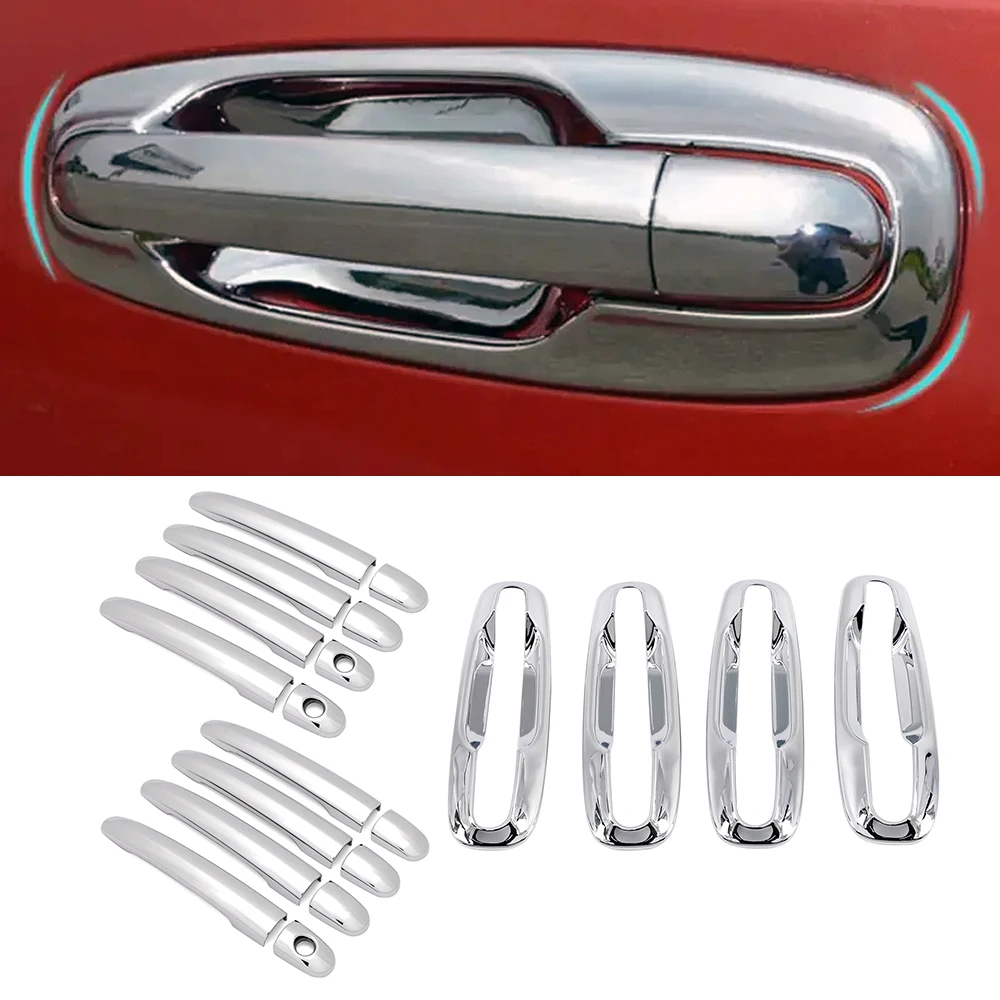 For Suzuki Reno / Forenza 2004-2009 ABS Chrome Side Door Handle Cover Trim & Door Bowl Cup Cover Car Styling 2005 2006 2007 2008