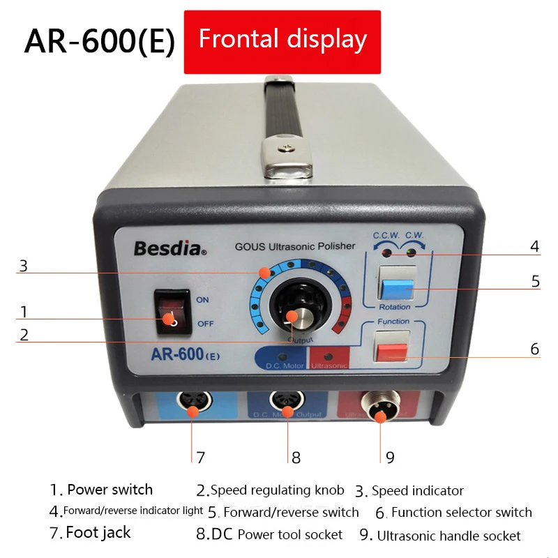 Original Taiwan Besdia AR-800 Electric Ultrasonic Polishing Machine Multifunction Practical Mold Mirro Polishing High Power