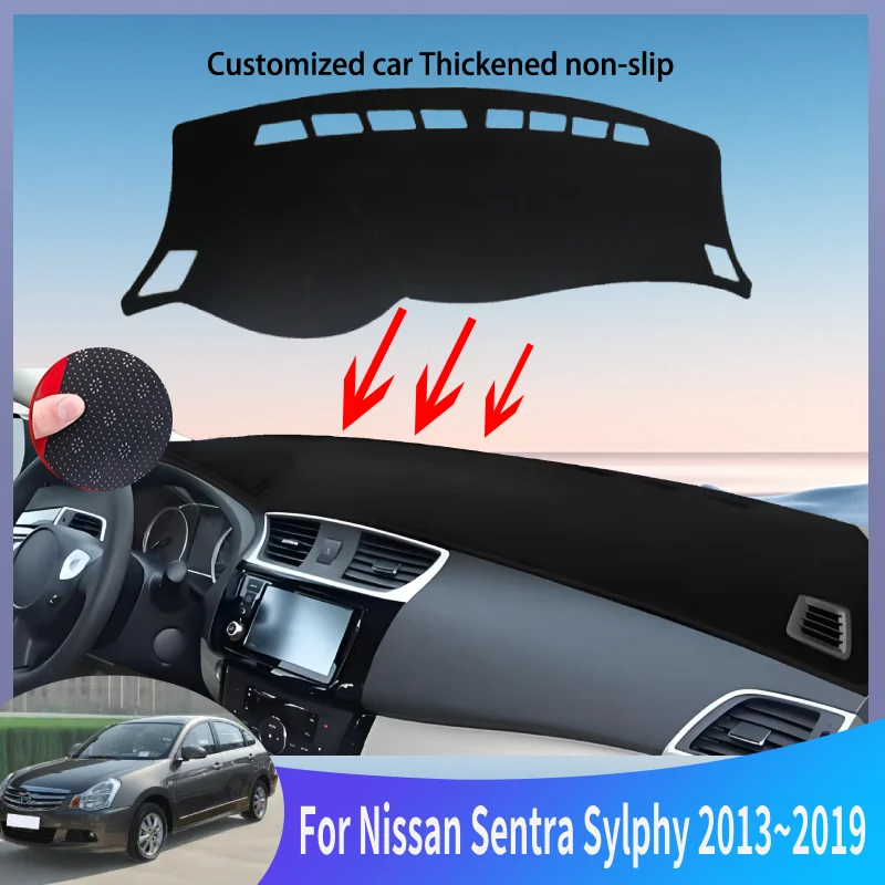

Auto Parts For Nissan Sentra B17 Sylphy 2013~2019 2018 Car Dashboard Cover Mat Instrument Panel Carpets Non-Slip Pad Accessories