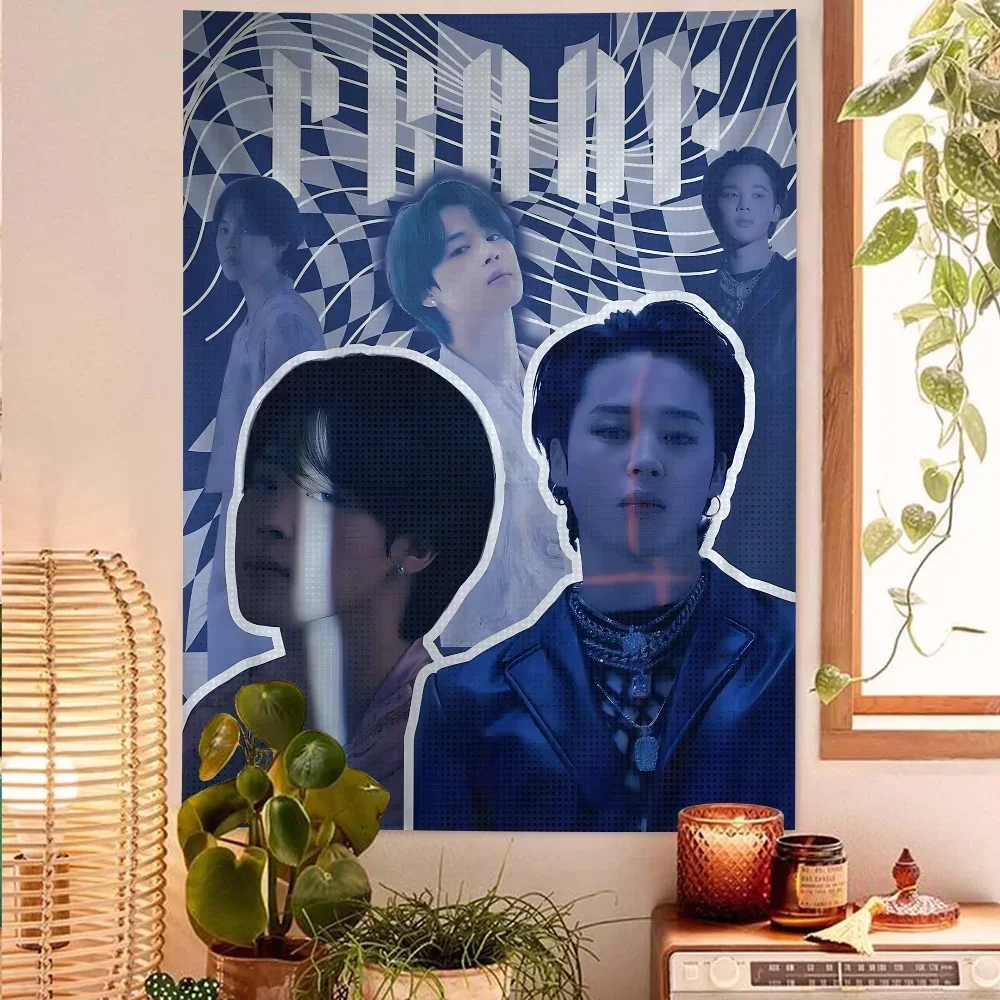 المغني J-Jimin Kpop نسيج الجدار شنقا التارو الهبي جدار السجاد النوم جدار شنقا ورقة