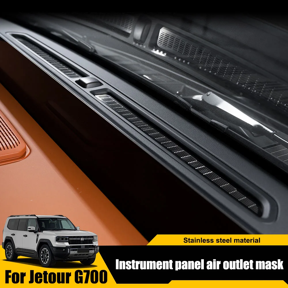 

Для Chery Jetour G700 2025 2026, приборная панель, воздуховыпускная маска, аксессуары для модификации автомобиля, защитный чехол из нержавеющей стали